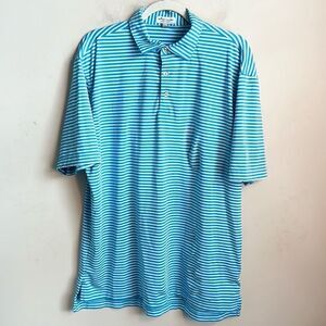 Peter Millar 2 Tone Men’s Striped Golf Polo L